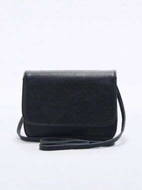 Urban Outfitters Silence + Noise Minimalist Mini Black Leather Crossbody Bag